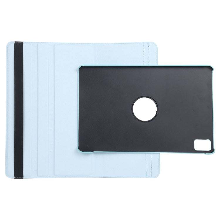 For iPad Air 11 2025 / 2024 360 Degree Rotation Litchi Texture Leather Tablet Case with Holder(Sky Blue) - More iPad Cases by buy2fix | Online Shopping UK | buy2fix