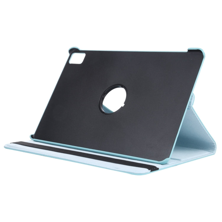 For iPad Air 11 2025 / 2024 360 Degree Rotation Litchi Texture Leather Tablet Case with Holder(Sky Blue) - More iPad Cases by buy2fix | Online Shopping UK | buy2fix
