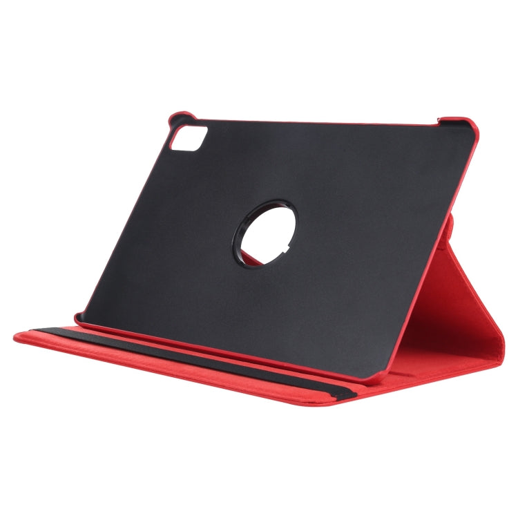 For iPad Air 11 2025 / 2024 360 Degree Rotation Litchi Texture Leather Tablet Case with Holder(Red) by buy2fix