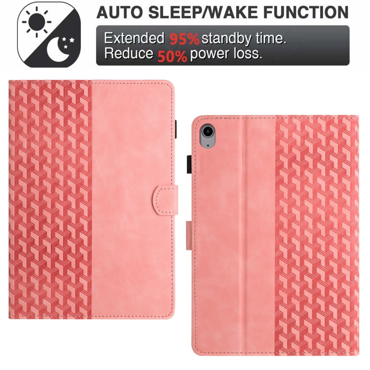 For iPad mini 6 / mini 2024 Building Blocks Embossed Leather Smart Tablet Case(Pink) - iPad mini 2024 Cases by buy2fix | Online Shopping UK | buy2fix