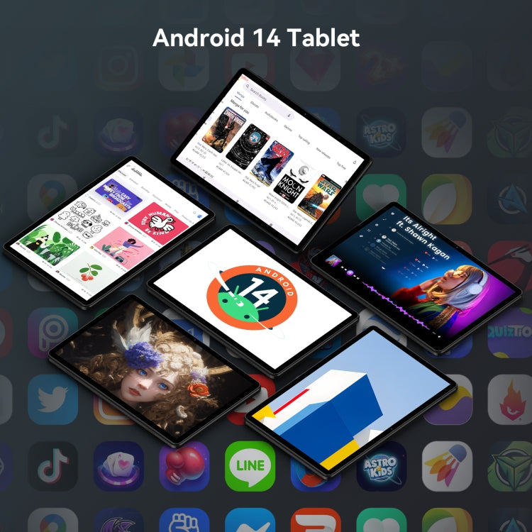 HEADWOLF Wpad5 WIFI Tablet PC, 4GB+128GB, 10.1 inch Android 14 Unisoc Tiger T606 Octa Core, Global Version with Google Play(Dark Grey) by HEADWOLF