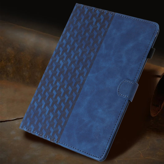 For Lenovo Tab M11/Xiaoxin Pad 11 2024 Building Blocks Embossed Leather Smart Tablet Case(Blue) by buy2fix