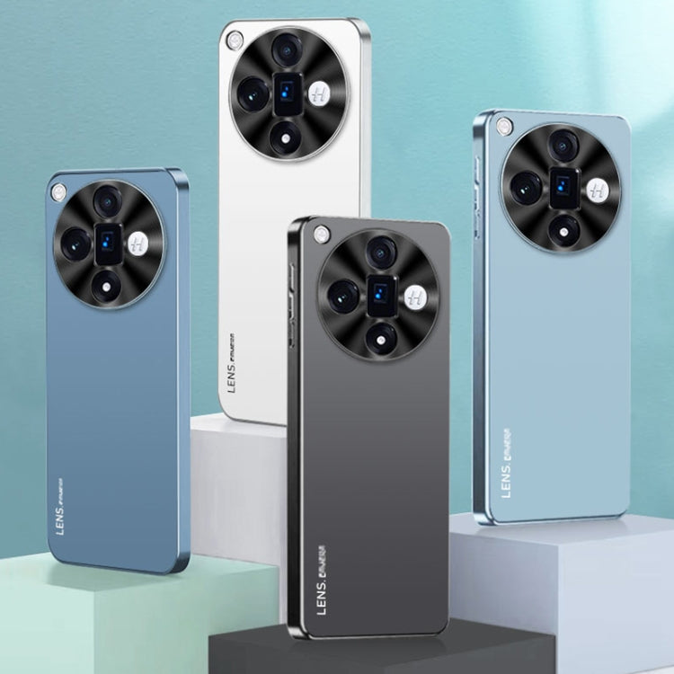 For OPPO Find X7 Ultra AG Frosted Electroplating Acrylic Phone Case(Sierra Blue) by buy2fix