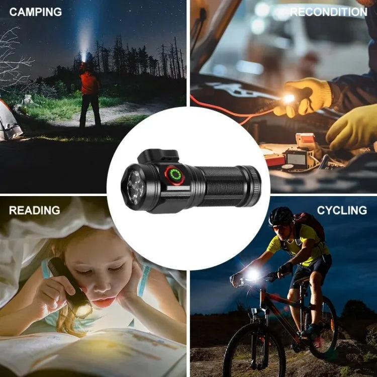 W5183 4 LEDs Highlight Mini Rechargeable Flashlight(Black) by buy2fix