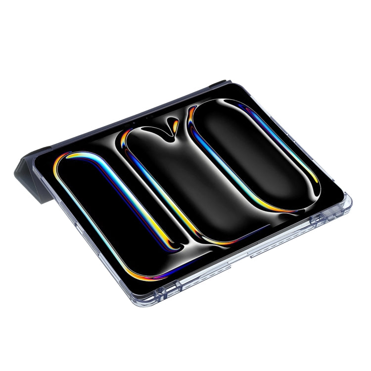 For iPad Pro 11 2025 / 2024 Clear Acrylic Deformation Leather Tablet Case(Purple) by buy2fix