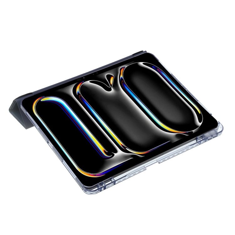 For iPad Pro 11 2025 / 2024 Clear Acrylic Deformation Leather Tablet Case(Dark Blue) by buy2fix