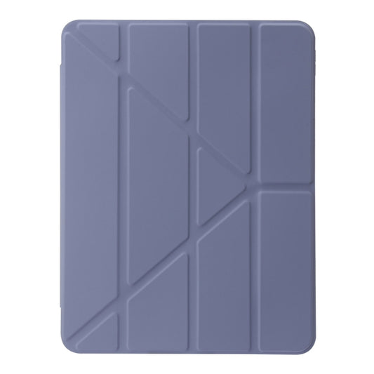 For iPad Pro 13 2025 / 2024 Clear Acrylic Deformation Leather Tablet Case(Lavender Purple) by buy2fix
