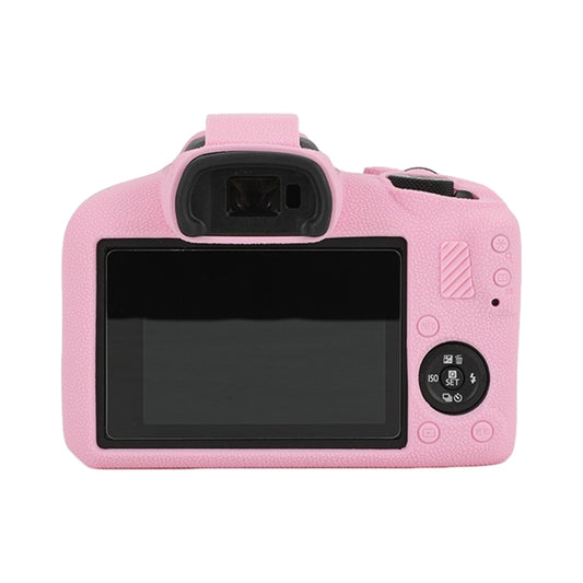 For Canon EOS R100 Litchi Texture Soft Silicone Protective Case(Pink) by buy2fix