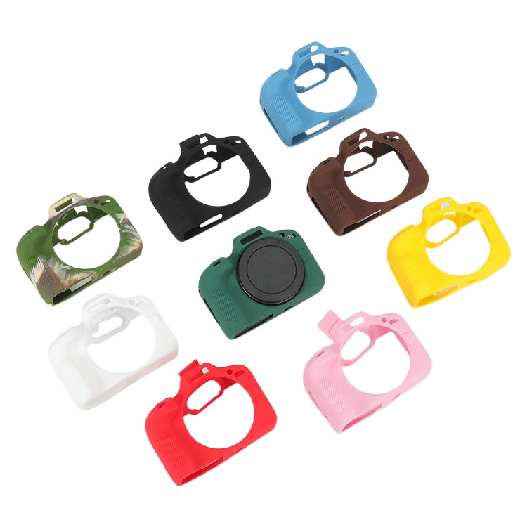 For Canon EOS R100 Litchi Texture Soft Silicone Protective Case(Black) by buy2fix