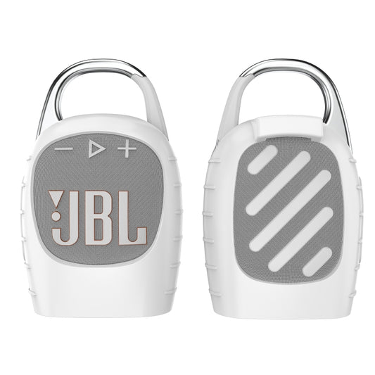For JBL CLIP 5 Bluetooth Speaker Silicone Shockproof Protective Case(White) by buy2fix