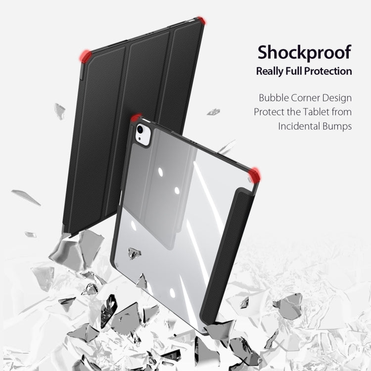 For iPad Air 13 2024 / 2025 DUX DUCIS TOBY Series Antiskid Leather Tablet Case with Sleep / Wake-up Function(Black) by DUX DUCIS