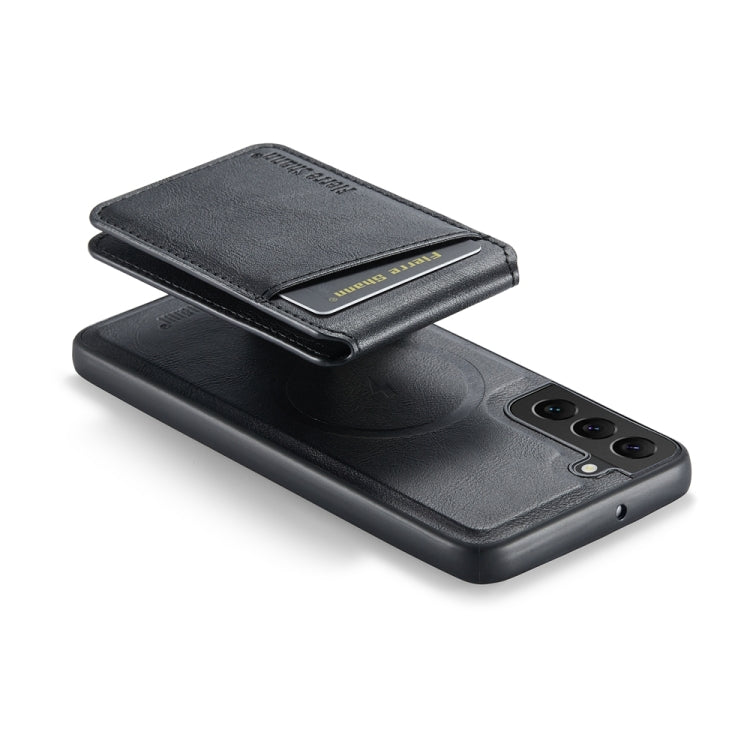 For Samsung Galaxy S22 5G Fierre Shann Cowhide Vertical Flip Magnetic Card Holder Phone Case(Black) - Galaxy S22 5G Cases by FIERRE SHANN | Online Shopping UK | buy2fix