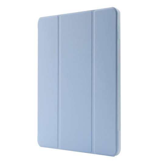 For iPad Air 13 2025 / 2024 Skin Feel Tri-fold Leather Tablet Case with Pen Slot(Light Blue) by buy2fix