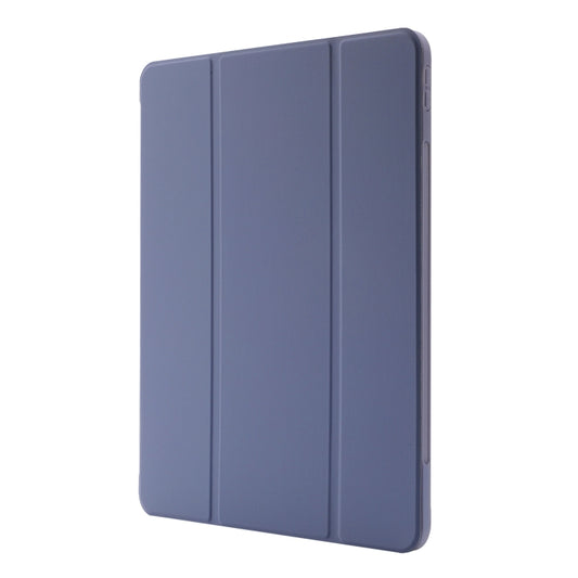 For iPad Air 13 2025 / 2024 Skin Feel Tri-fold Leather Tablet Case with Pen Slot(Lavender) by buy2fix