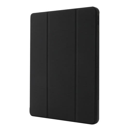 For iPad Air 13 2025 / 2024 Skin Feel Tri-fold Leather Tablet Case with Pen Slot(Black) by buy2fix