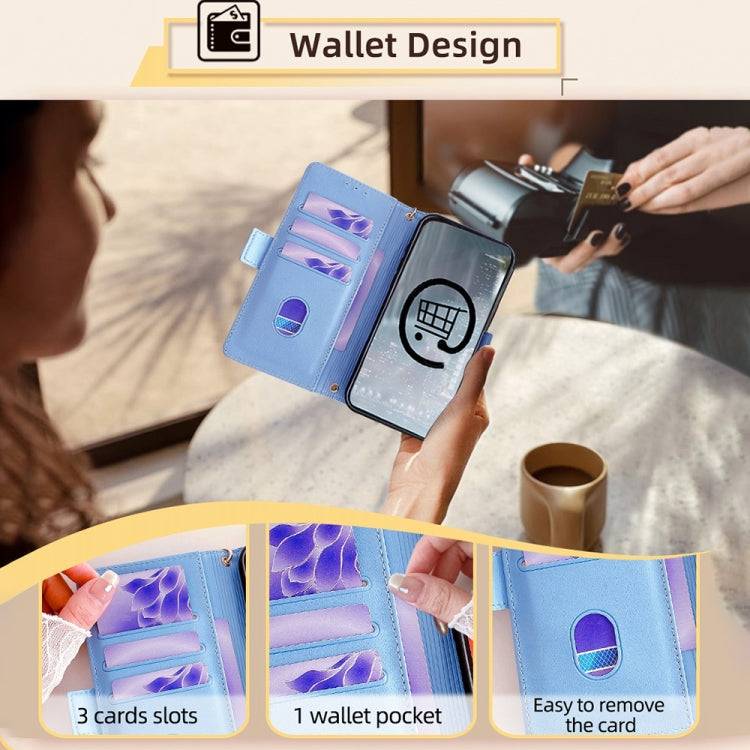 For Xiaomi Redmi K70 5G / K70 Pro 5G Crossbody Chain Leather Phone Case(Blue) by buy2fix