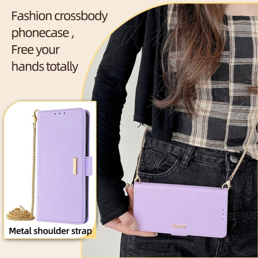 For Xiaomi Redmi K70 5G / K70 Pro 5G Crossbody Chain Leather Phone Case(Purple) by buy2fix