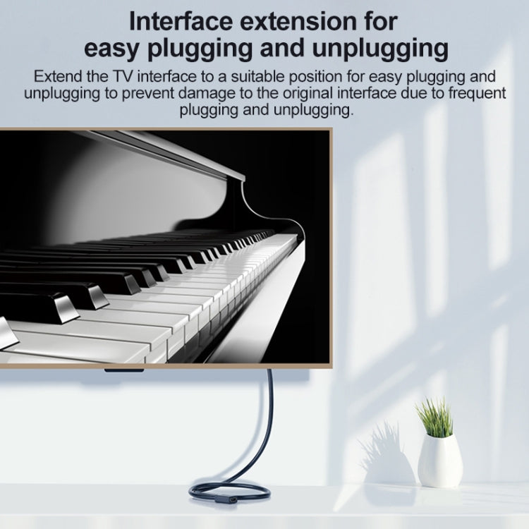 Positive Elbow HDTV Male to Female Extension Cable with Ear Screw Holes, Length: 0.5m by buy2fix