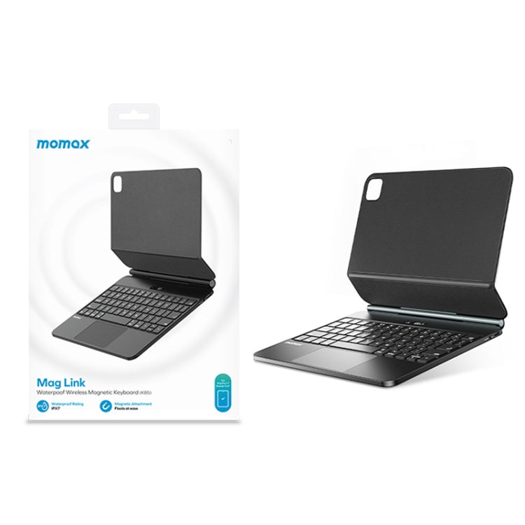 For iPad Pro 11 2018-2022/Air 10.9 2020-2022 MOMAX KB5 Mag Link Wireless Floating Waterproof Magnetic Keyboard by MOMAX