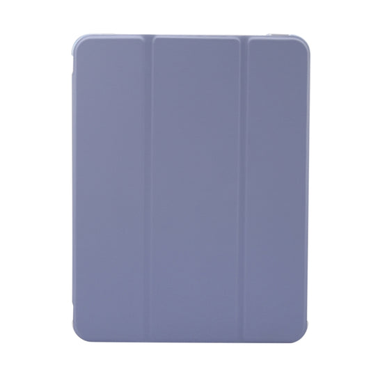 For iPad Air 11 2025 / 2024 3-folding Electric Pressed Skin Texture Leather Tablet Case(Lavender) by buy2fix