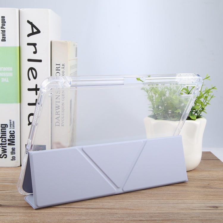 For iPad 10.2 2021 / 2020 / 2019 GEBEI Deformation Leather Tablet Case(Purple) by GEBEI