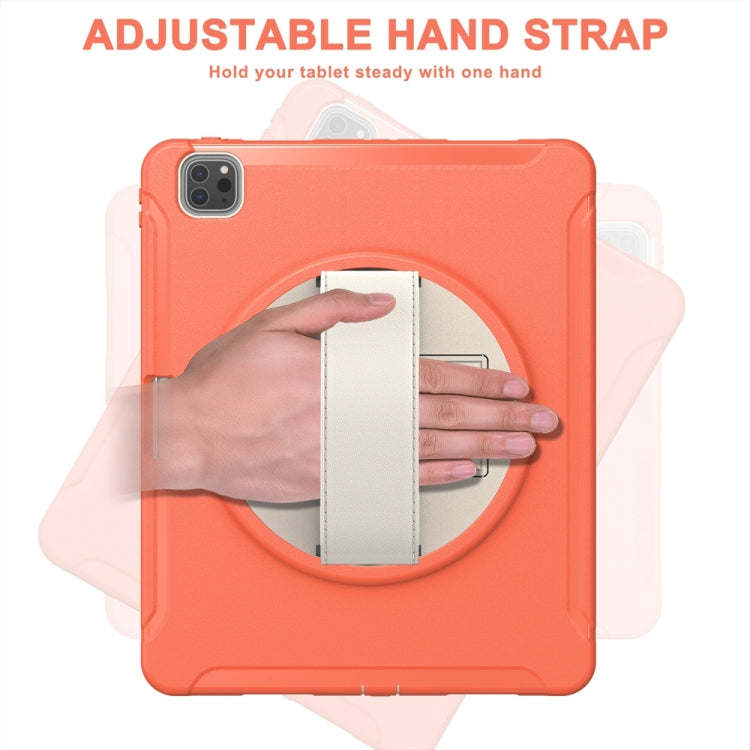 For iPad Air 11 2024 / Air 11 2025 Spider Wheel Silicone Hybrid PC Tablet Case(Coral Orange) by buy2fix