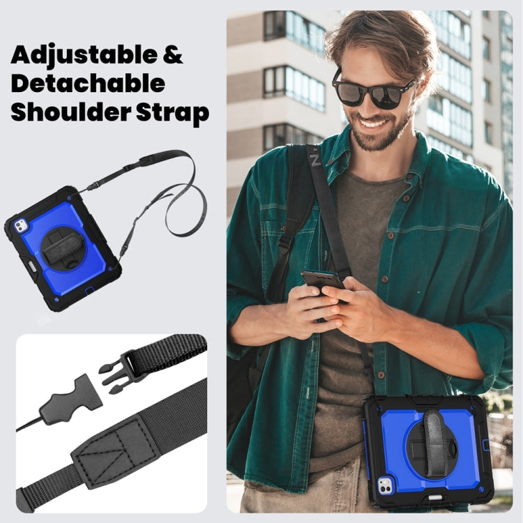 For iPad Pro 11 2024 Silicone Hybrid PC Tablet Protective Case(Dark Blue+Black) - iPad Pro 11 2024 Cases by buy2fix | Online Shopping UK | buy2fix
