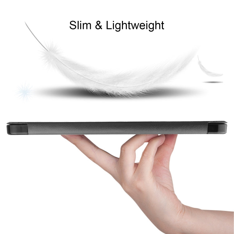 For iPad Air 11 2024 / 2025 Custer TPU Pure Color 3-Fold Holder Smart Leather Tablet Case(Grey) by buy2fix