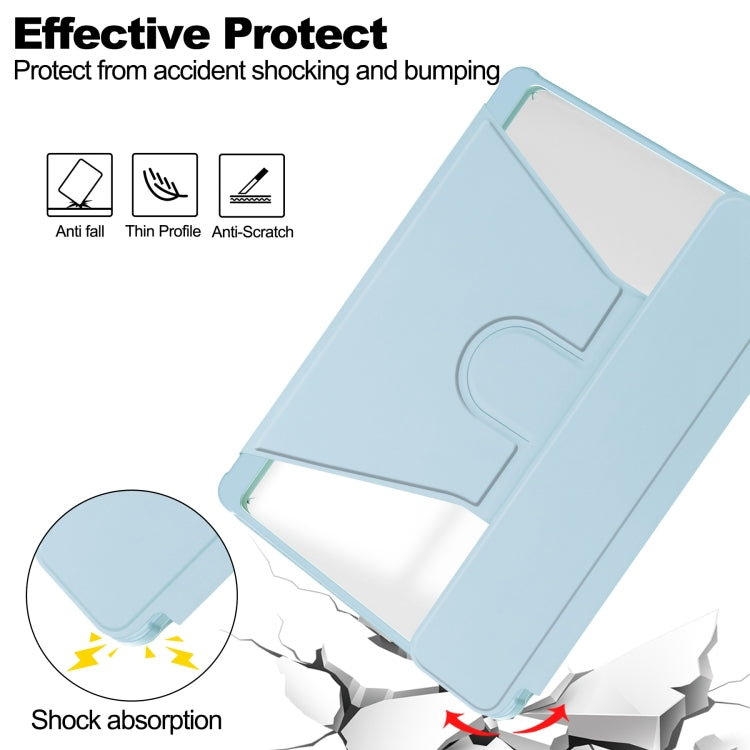 For iPad Air 13 2025 / 2024 Transparent Rotation Smart Leather Tablet Case with Keyboard(Sky Blue) by buy2fix