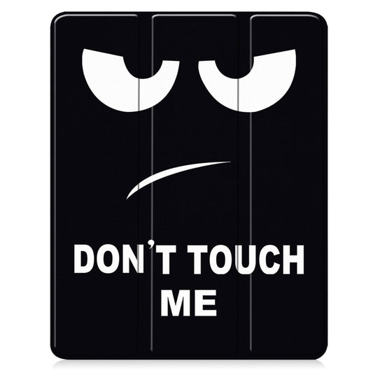 For iPad Air 13 2024 / 2025 Custer Painted 3-Fold Holder Smart Leather Tablet Case with Pen Tray(Big Eye ME) by buy2fix