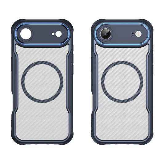 For iPhone 17 Air Carbon Fiber Texture MagSafe Translucent Phone Case(Blue) - iPhone Air Cases by buy2fix | Online Shopping UK | buy2fix