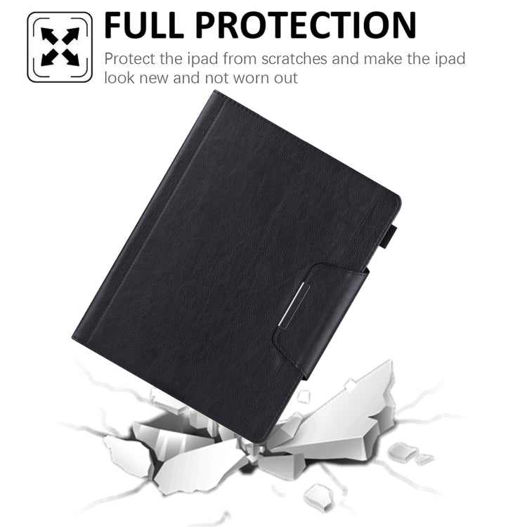 For iPad Pro 11 2025 / 2024 Solid Color Metal Buckle Leather Smart Tablet Case(Black) by buy2fix