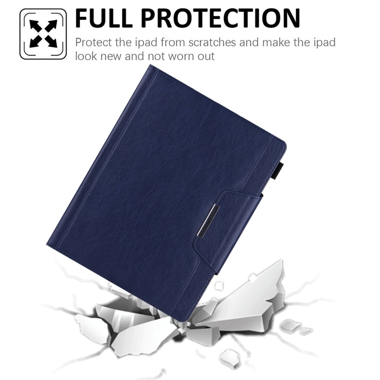 For iPad Pro 11 2025 / 2024 Solid Color Metal Buckle Leather Smart Tablet Case(Royal Blue) by buy2fix
