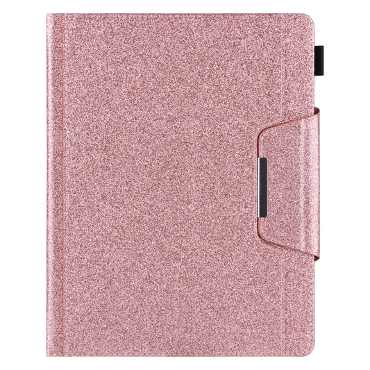 For iPad Pro 13 2025 / 2024 Glitter Metal Buckle Leather Smart Tablet Case(Rose Gold) by buy2fix