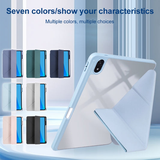 For Huawei MatePad Pro 11 2022 / 2024 Clear Acrylic Deformation Leather Tablet Case(Grey) by buy2fix