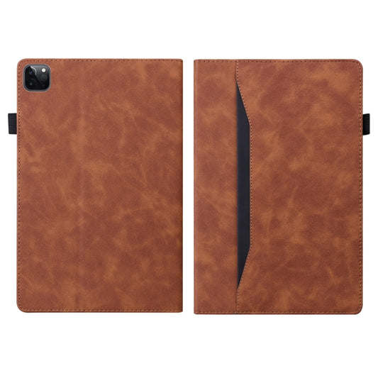 For iPad Pro 13 2025 / 2024 Splicing Shockproof Leather Tablet Case(Brown) by buy2fix
