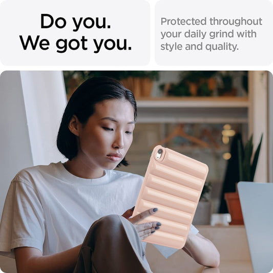 For iPad Air 11 2025 / 2024 Eiderdown Cushion Shockproof Tablet Case(Pink) by buy2fix