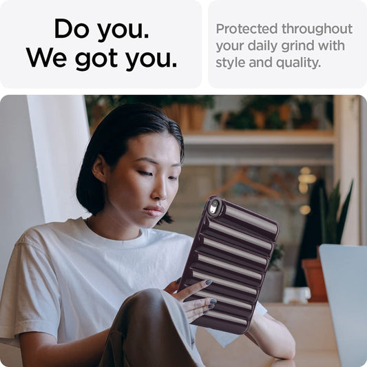 For iPad Air 11 2025 / 2024 Eiderdown Cushion Shockproof Tablet Case(Wine Red) by buy2fix