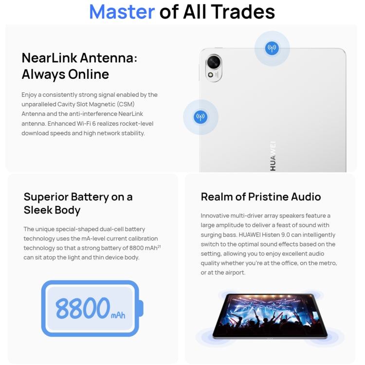 HUAWEI MatePad 11.5S WIFI Tablet PC, 8GB+128GB, HarmonyOS 4.2 Hisilicon Kirin 9000WM, Not Support Google Play(Grey) by Huawei