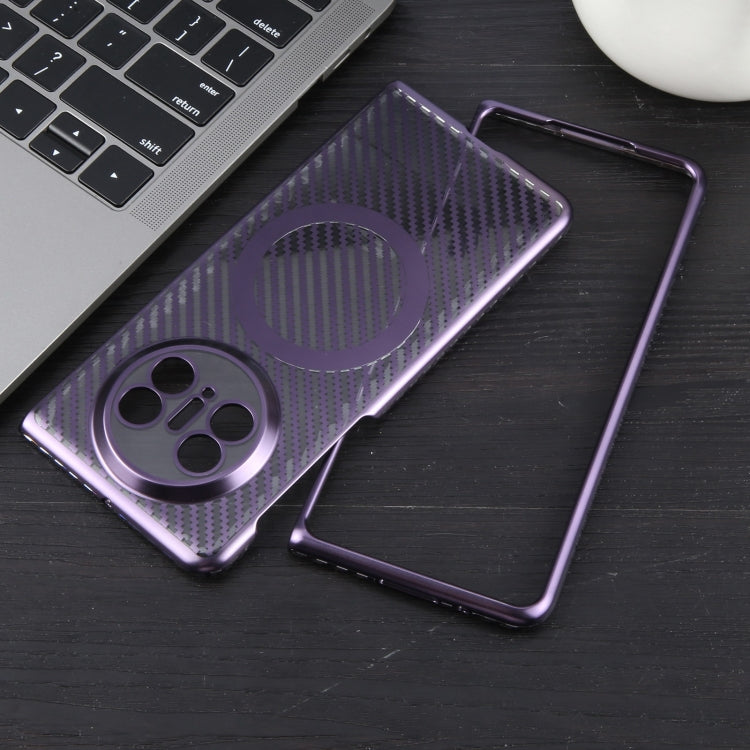 For Huawei Mate X5 6D Plated Carbon Fiber Clear Magsafe PC Phone Case(Aurora Purple) by buy2fix