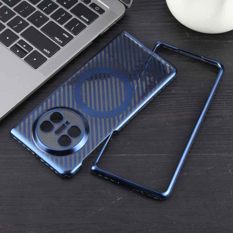 For Huawei Mate X5 6D Plated Carbon Fiber Clear Magsafe PC Phone Case(Dream Blue) by buy2fix