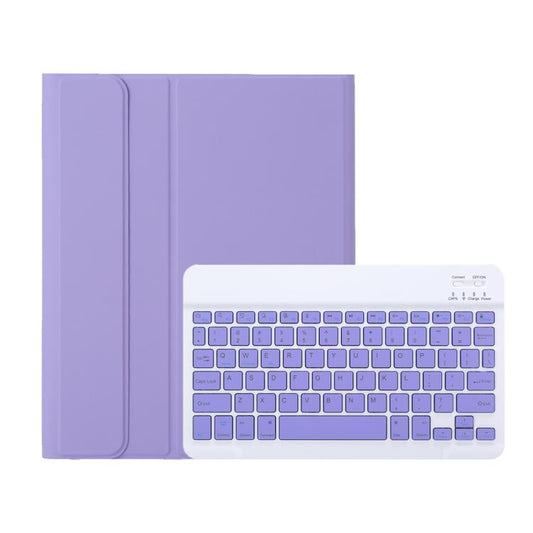 For iPad Pro 11 2024 A13B Lambskin Texture Bluetooth Touch Keyboard Leather Tablet Case with Pen Slot(Lilac Purple) - For iPad Pro by buy2fix | Online Shopping UK | buy2fix