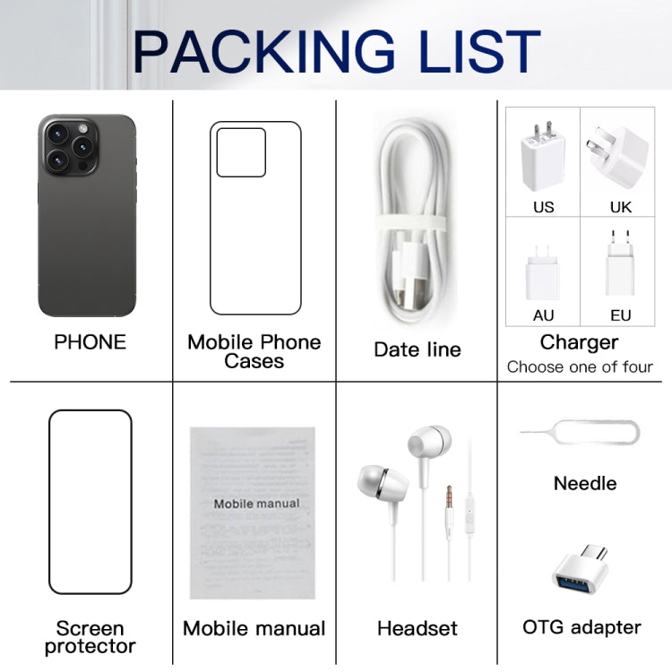 i15 Pro Max / Q5, 2GB+16GB, 6.5 inch Screen, Face Identification, Android 8.1 MTK6580P Quad Core, Network: 3G, Dual SIM(Titanium White) by buy2fix