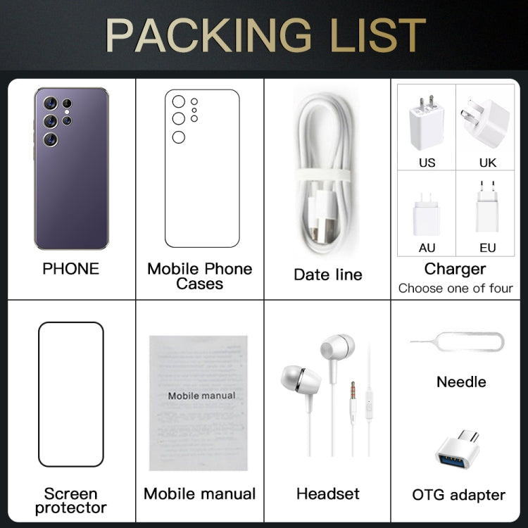 S24 Ultra / C24, 2GB+16GB, 6.8 inch Screen, Android 8.1 7731E Quad Core, Network: 3G, OTG, Dual SIM(Black) by buy2fix