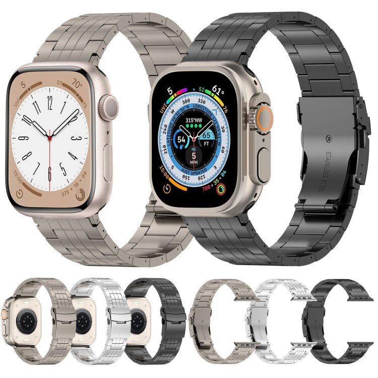 For Apple Watch Series 9 45mm Armor 5-bead Titanium Watch Band(Titanium) by buy2fix
