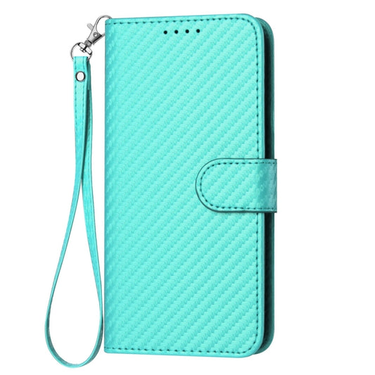 For OnePlus 12 YX0070 Carbon Fiber Buckle Leather Phone Case with Lanyard(Light Blue) by buy2fix