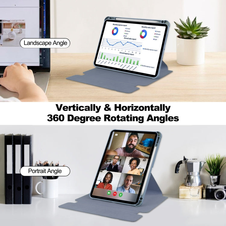 For iPad Air 13 2025 / 2024 Transparent Rotation Smart Leather Tablet Case(Lavender) by buy2fix