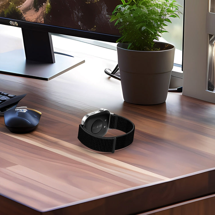 For Huawei Watch Fit3 Nylon Loop Hook and Loop Fastener Watch Band(Blue Sea) by buy2fix