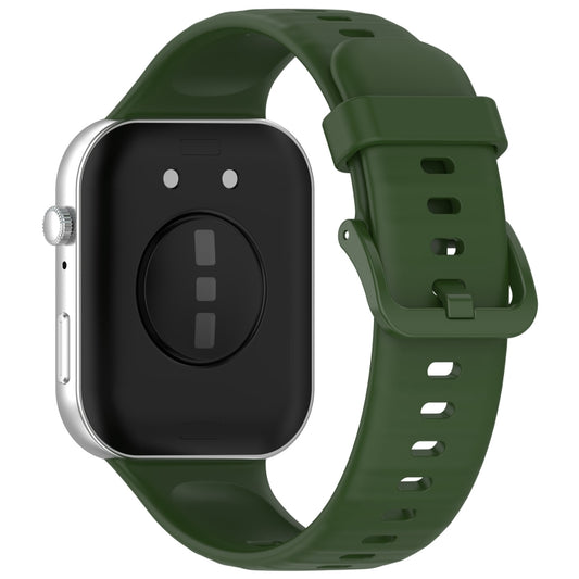 For Huawei Watch Fit3 Colorful Buckle Silicone Sports Watch Band(Army Green) by buy2fix