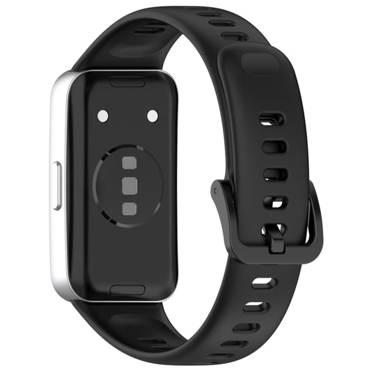 For Huawei Band 10 / 9 / 8 Nail Button Glossy Silicone Watch Band(Black) by buy2fix